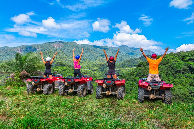 Combo ATV Jorullo Bridge + zip lines + mule ride - Puente Colgante El Jorullo: The Vehicle Suspension Moment