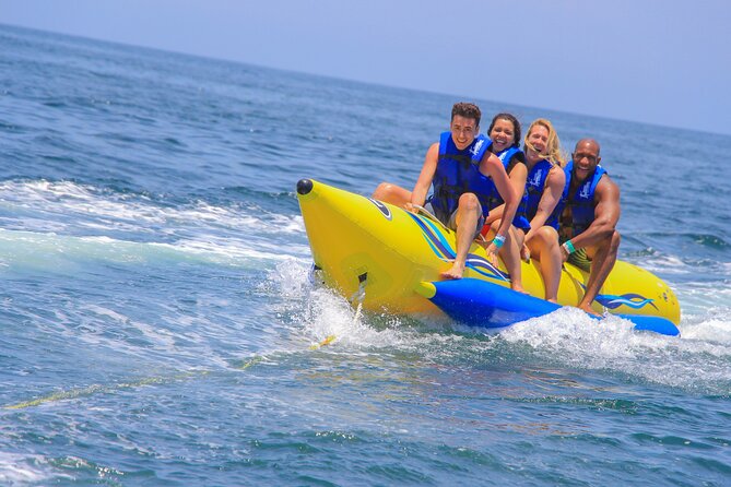 Ocean Mania & water park experience in Puerto Vallarta - The Water Park Block: Slides, Zip-Line, Banana Boats, and FlowRider