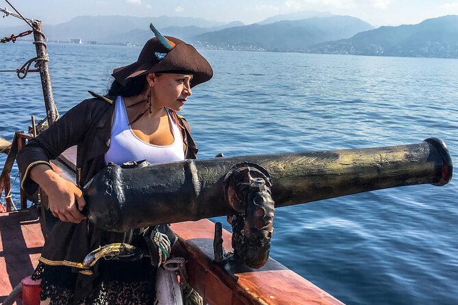 Pirate Ship Premium Dinner Cruise with Show - The pirate show and fireworks finale over Banderas Bay