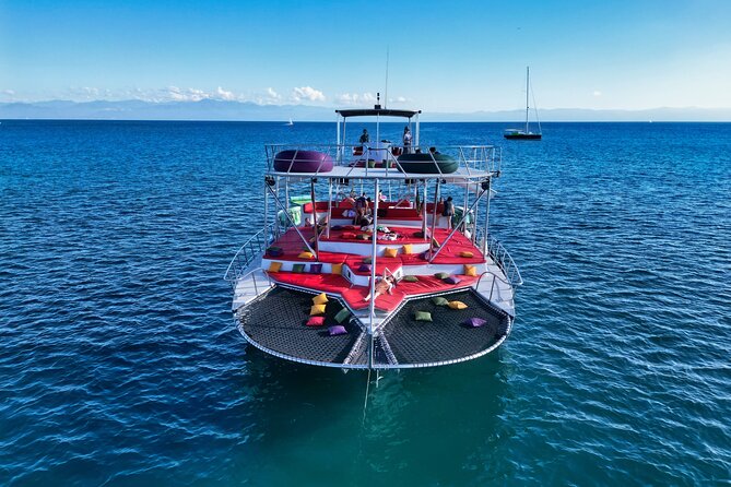 Private Yacht Charter on ChicaFun 1 Waterslides all inclusive - The Remote Beach Moment, Boat Access or a 1.5-Hour Hike