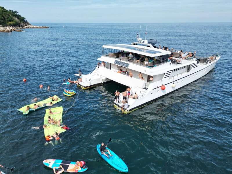 Puerto Vallarta: Yelapa Mega Yacht Cruise - Stepping onto a 100-foot mega yacht in Bahia de Banderas