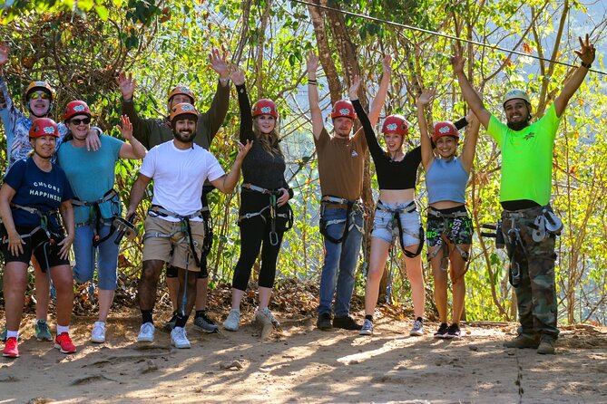 Zip Line Adventure in the heights in Puerto Vallarta 11 lines - How the first five lines teach you the rhythm